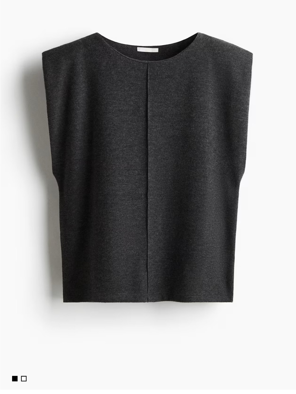 Classic Sleeveless Knit Top - Grey/Black